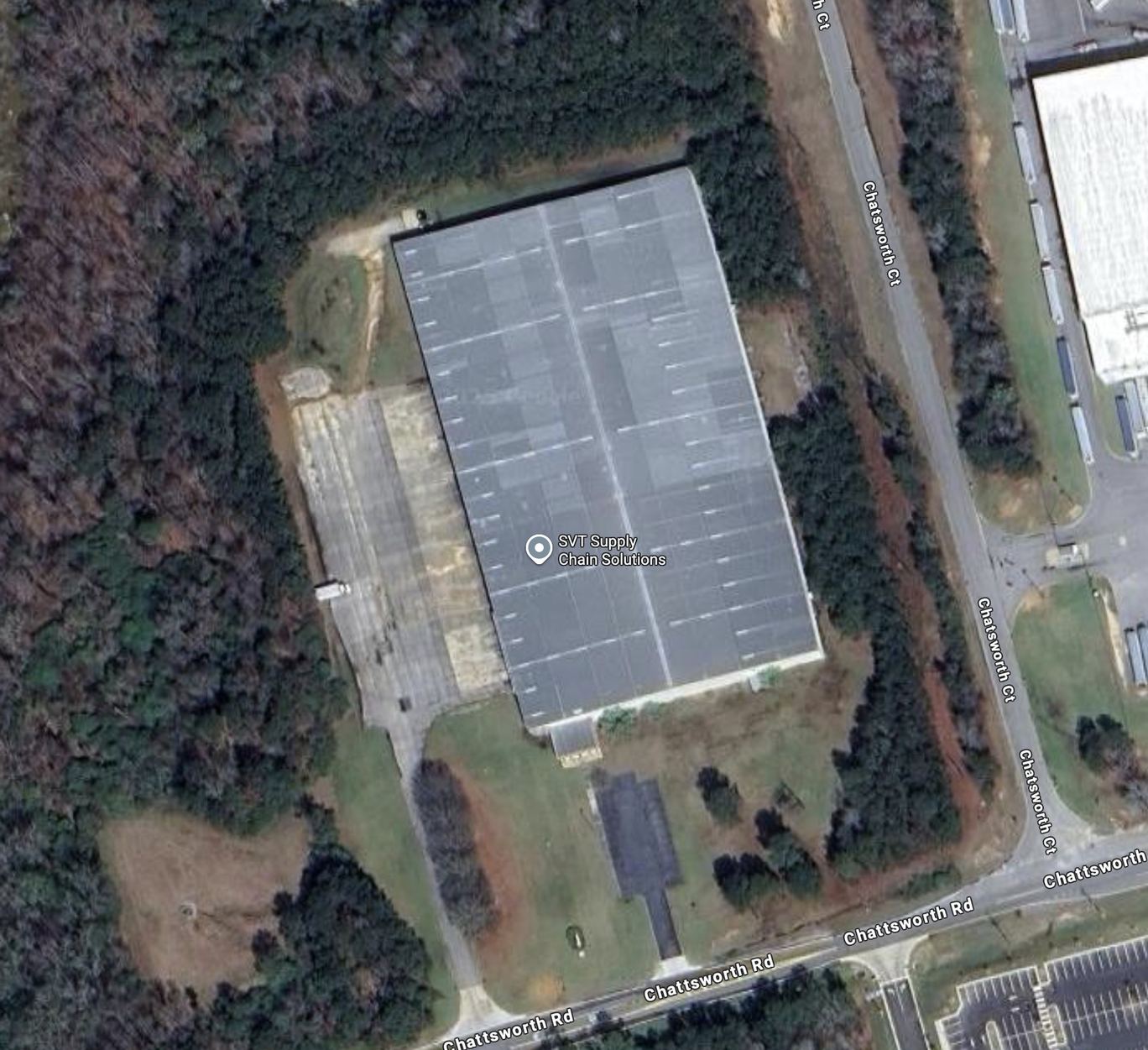 Satellite view of a managed warehouse property